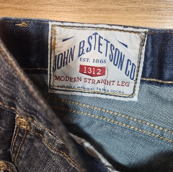 Stetson 1312 Straight Leg Jeans Men’s 34x32 Dark Wash Western - Picture 6 of 11